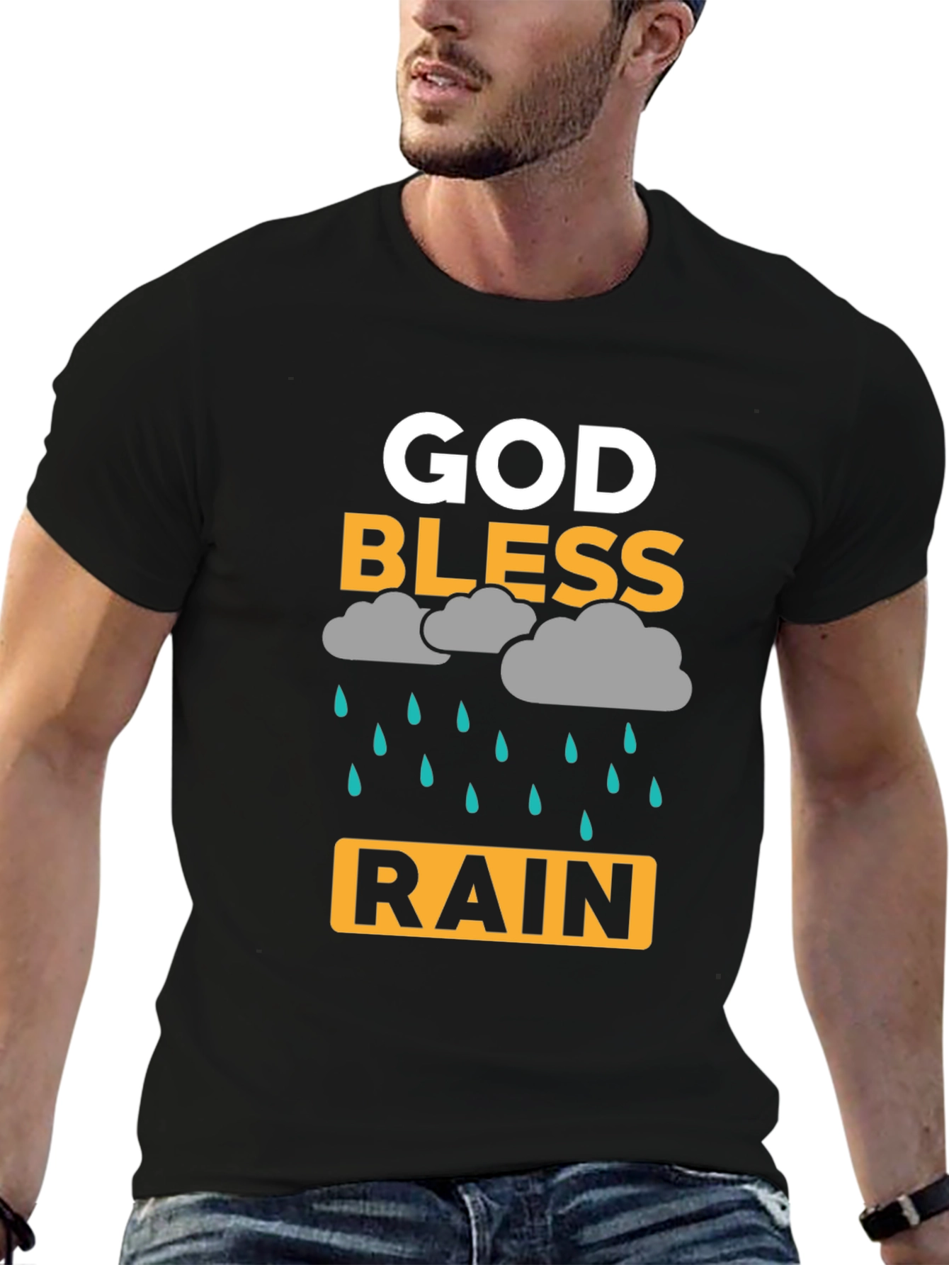 God Bless Rain T-Shirt - Stylish Graphic Tee