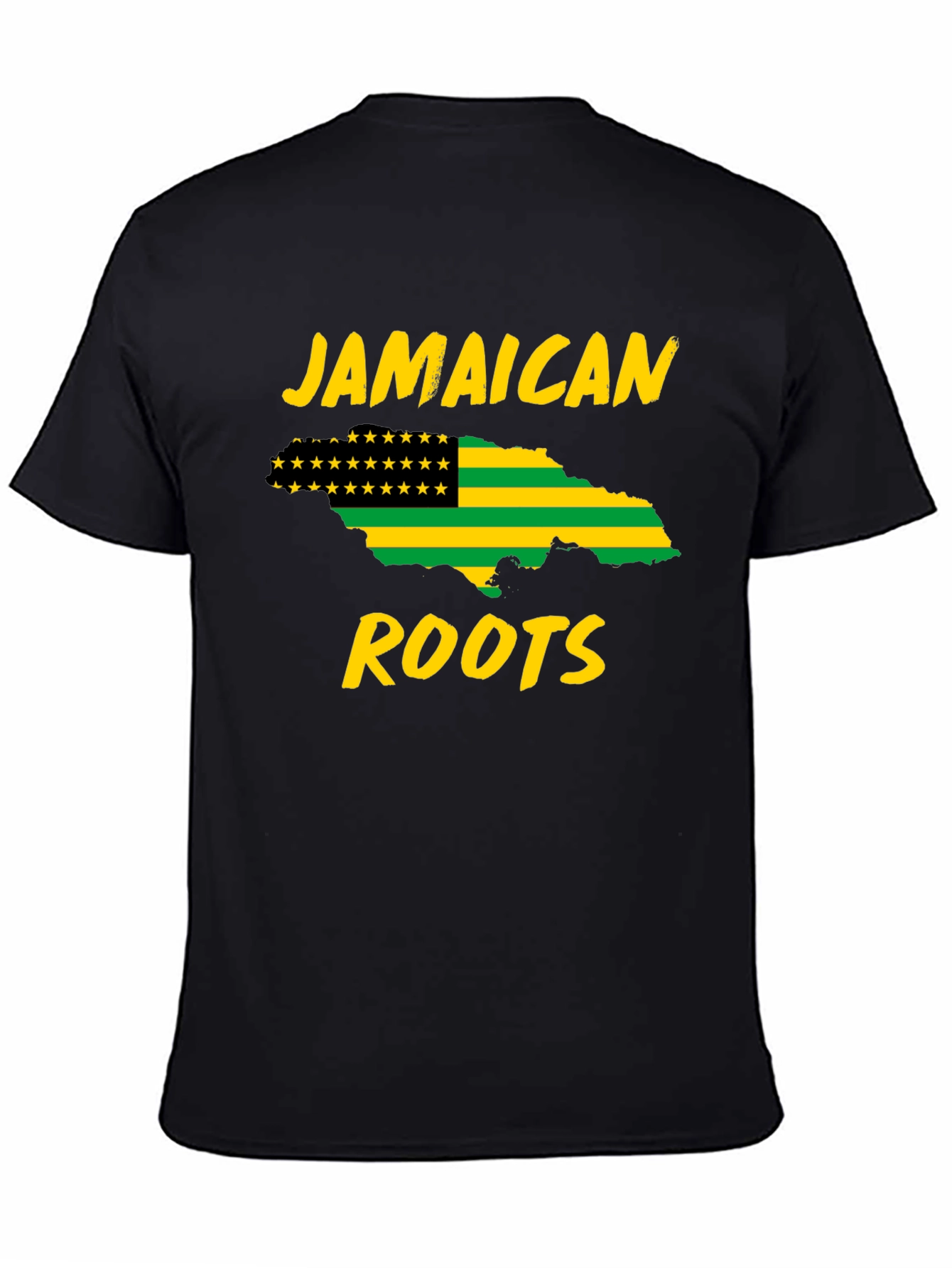 Jamaican Roots T-Shirt - Black Graphic Tee