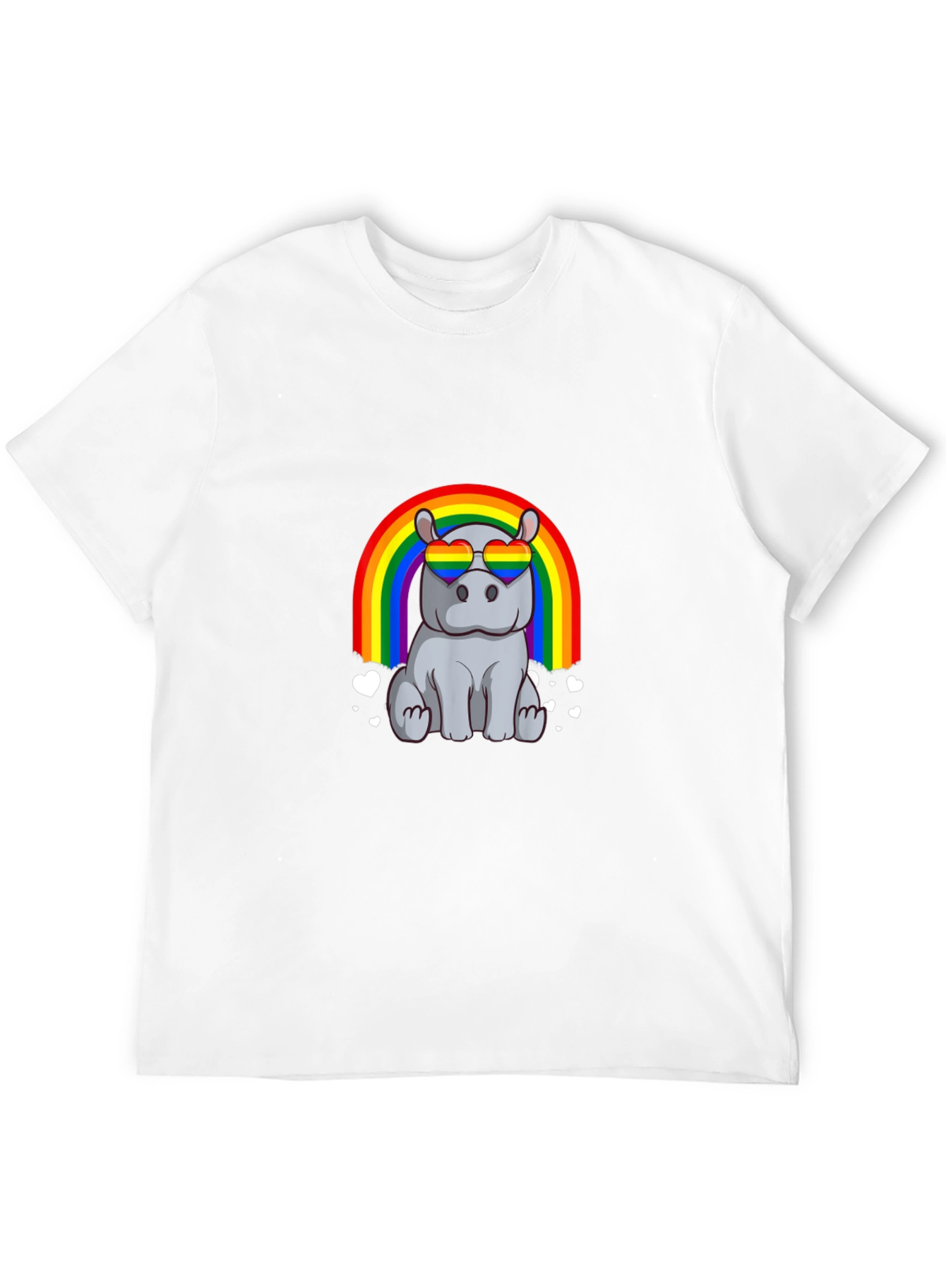Hippo Rainbow LGBTQ Pride T-Shirt