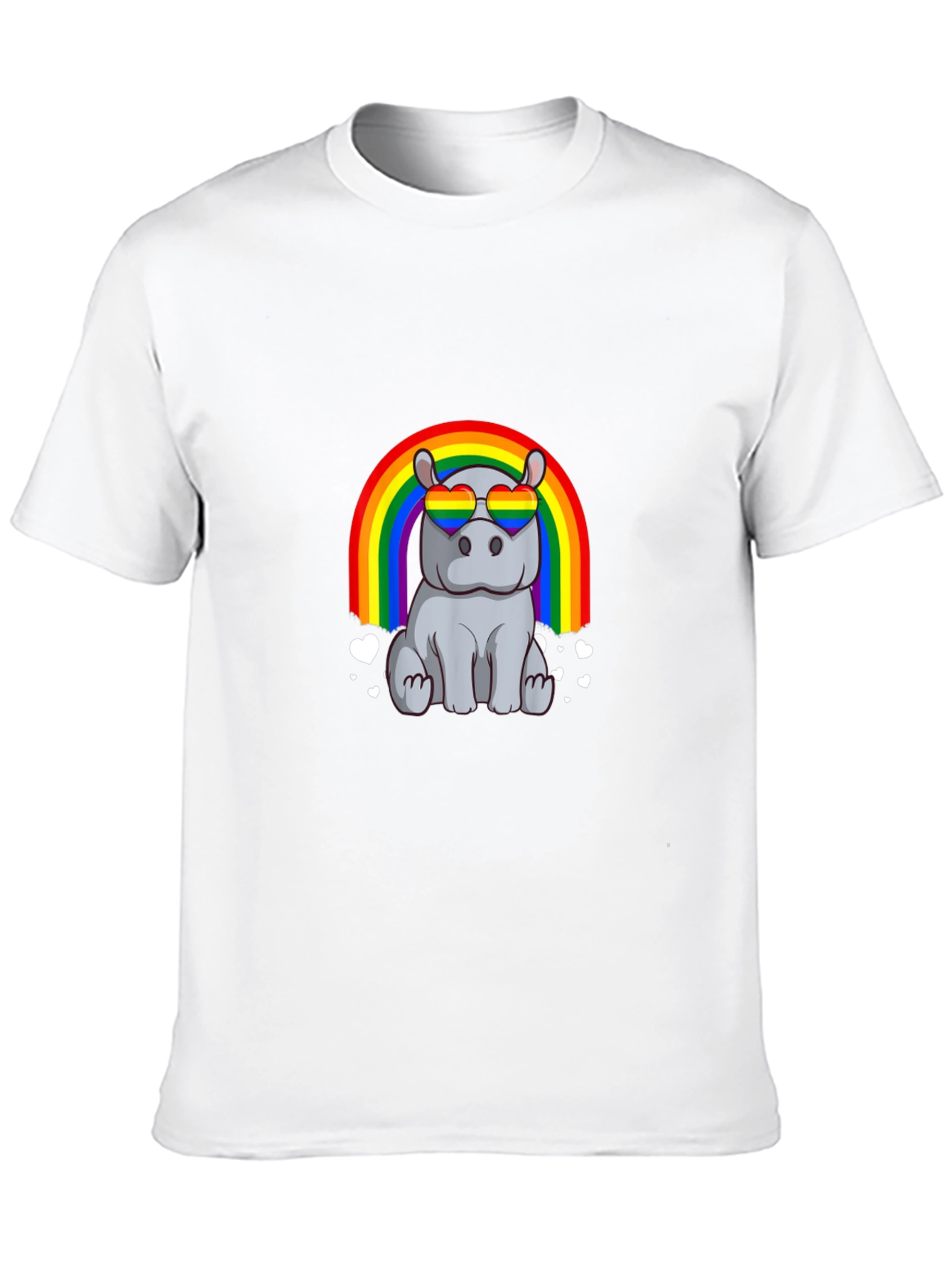 Hippo Rainbow LGBTQ Pride T-Shirt