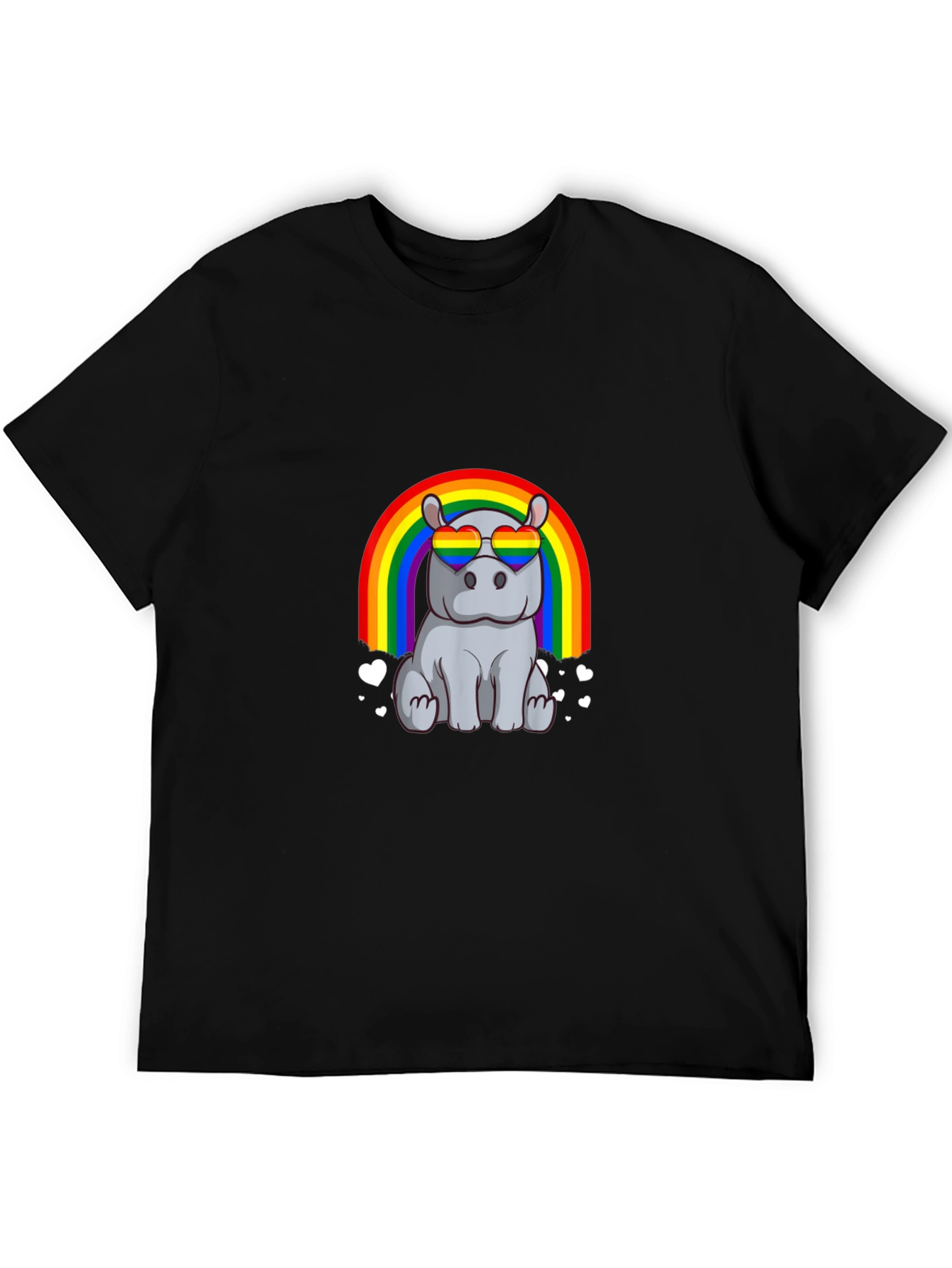 Hippo Rainbow LGBTQ Pride T-Shirt