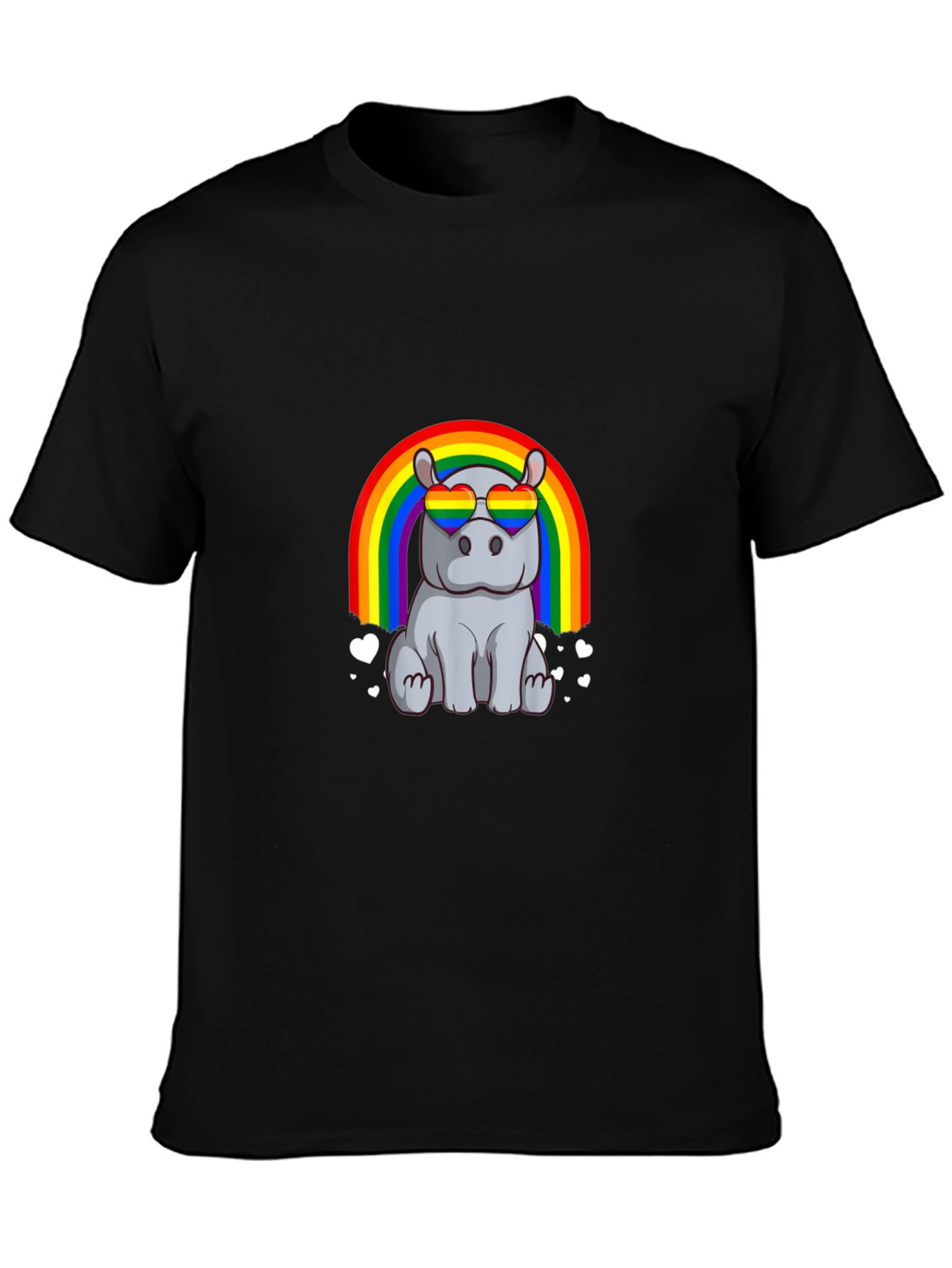 Hippo Rainbow LGBTQ Pride T-Shirt