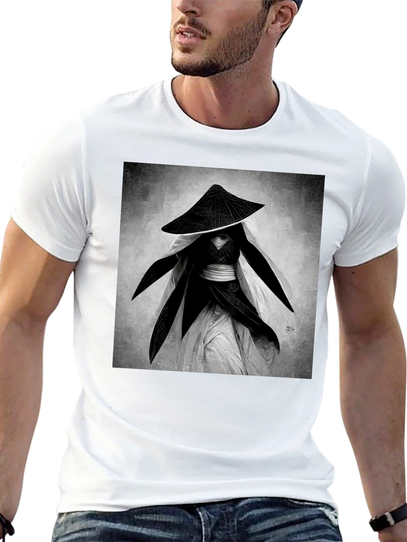 Samurai Warrior Graphic Tee - Black