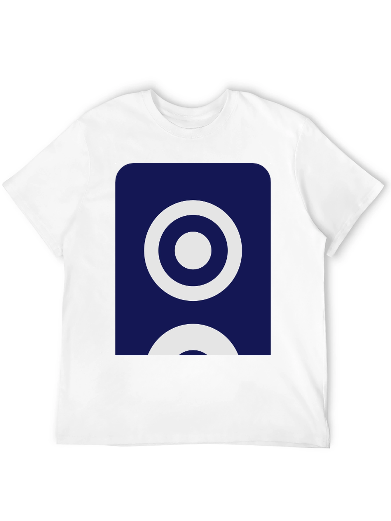 Stylish Black Tee with Geometric Circle Design