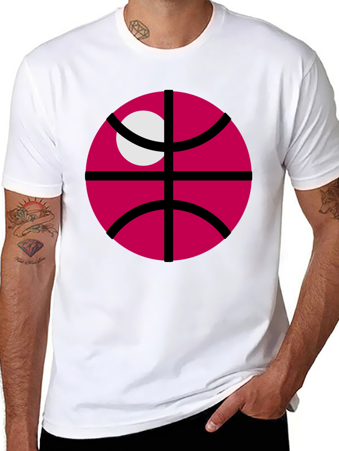 Crimson Basketball Graphic T-Shirt