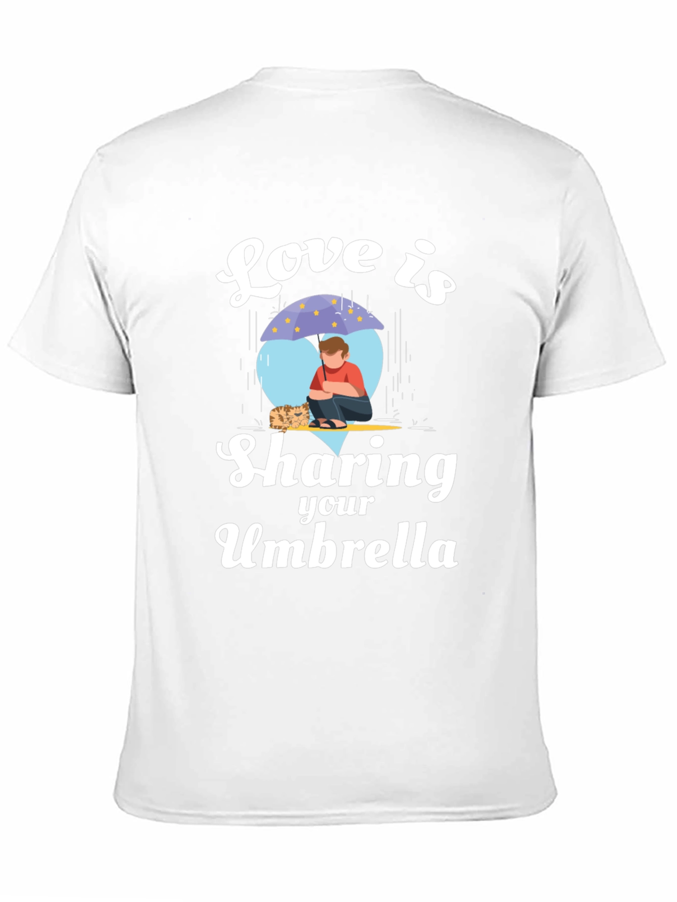Love is Sharing Your Umbrella Black T-Shirt