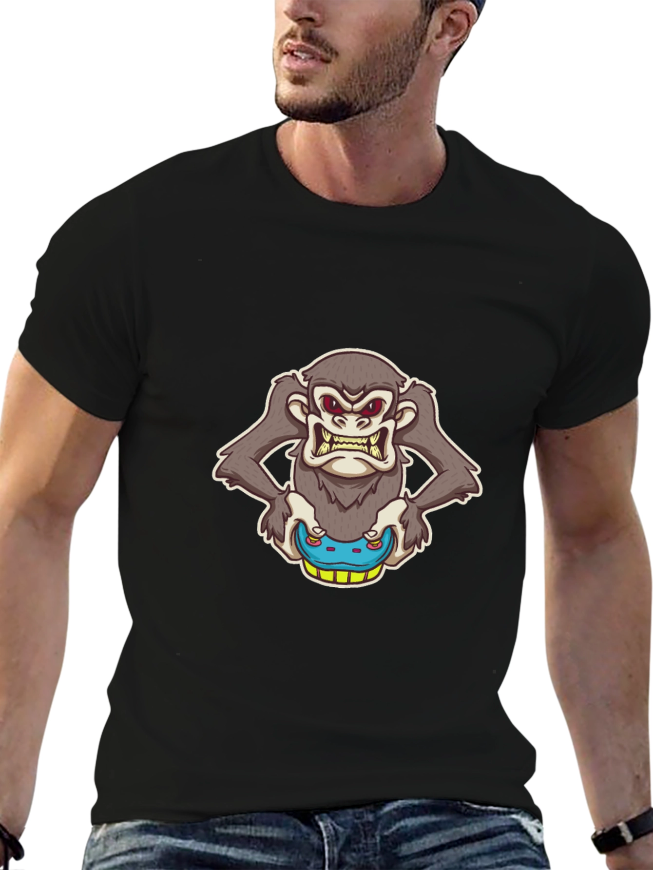 Grumpy Monkey Skateboard Graphic Tee