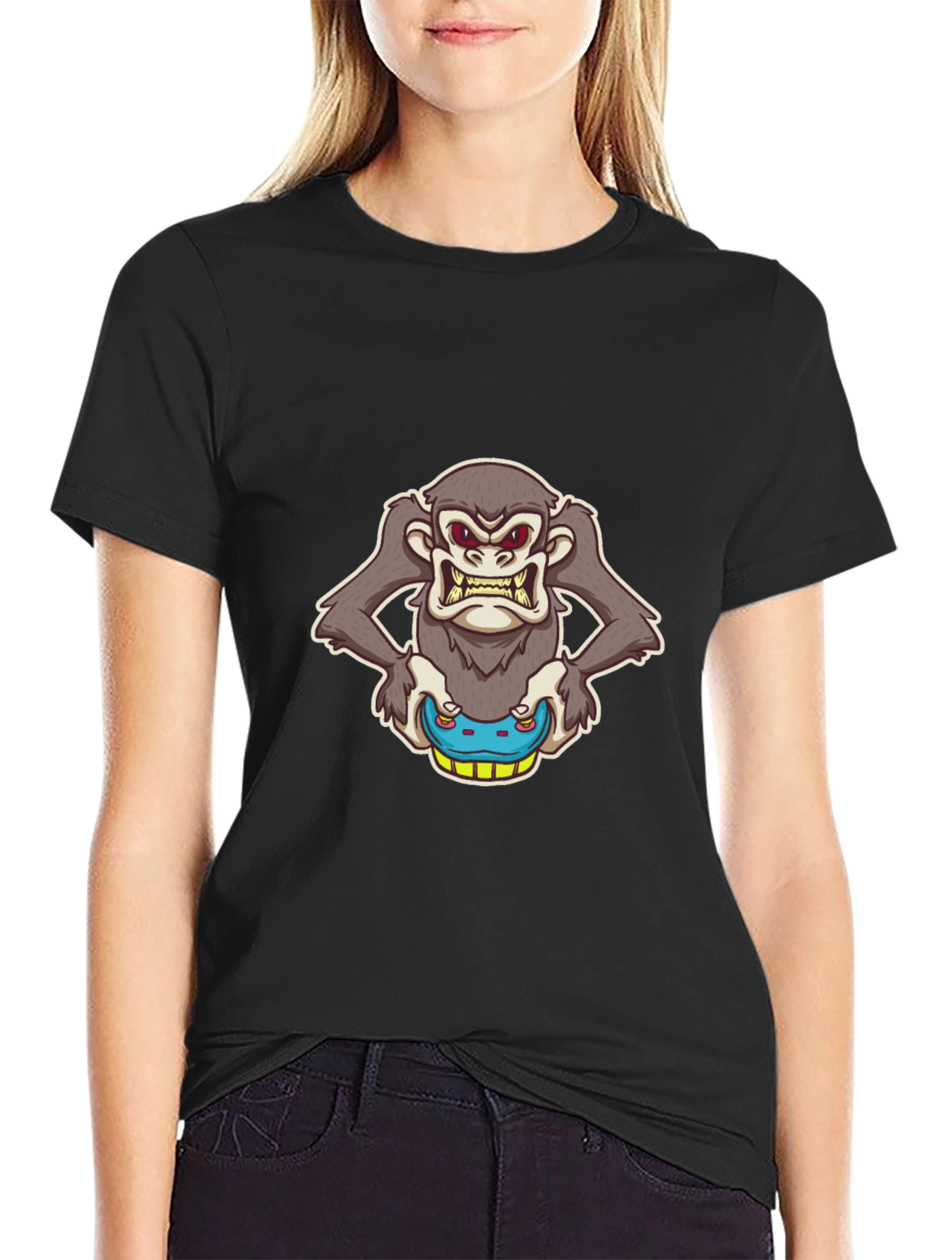 Grumpy Monkey Skateboard Graphic Tee