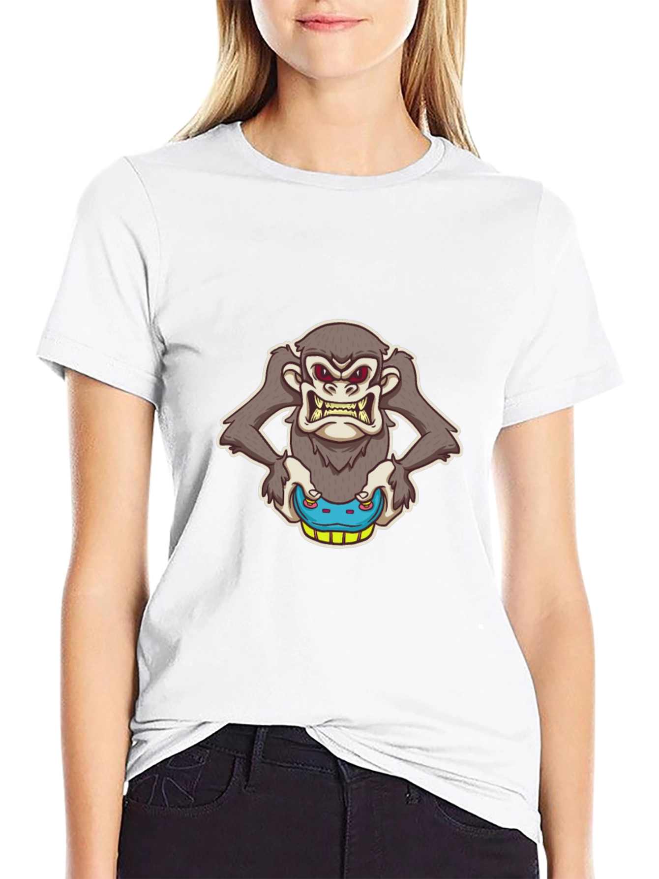 Grumpy Monkey Skateboard Graphic Tee