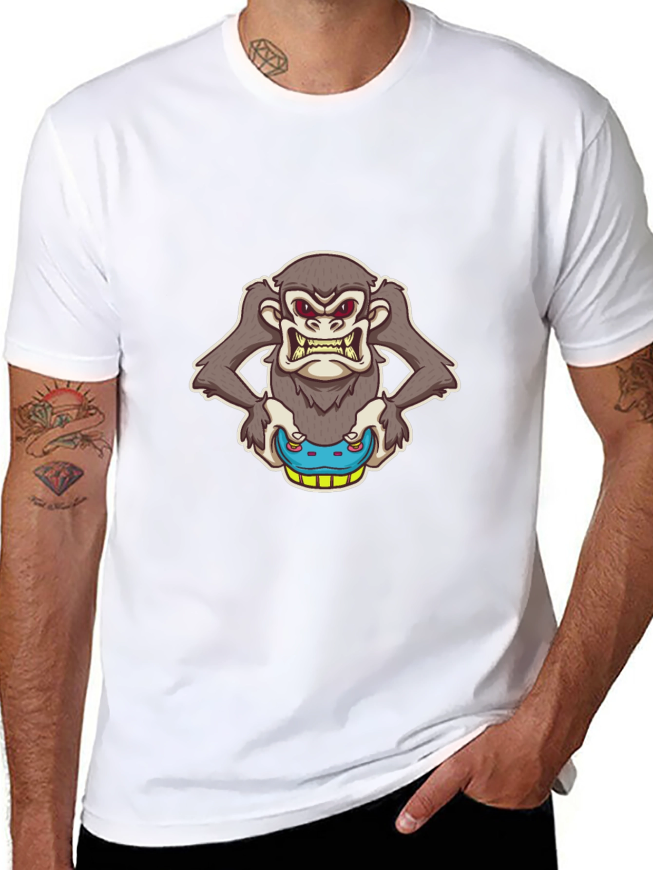 Grumpy Monkey Skateboard Graphic Tee
