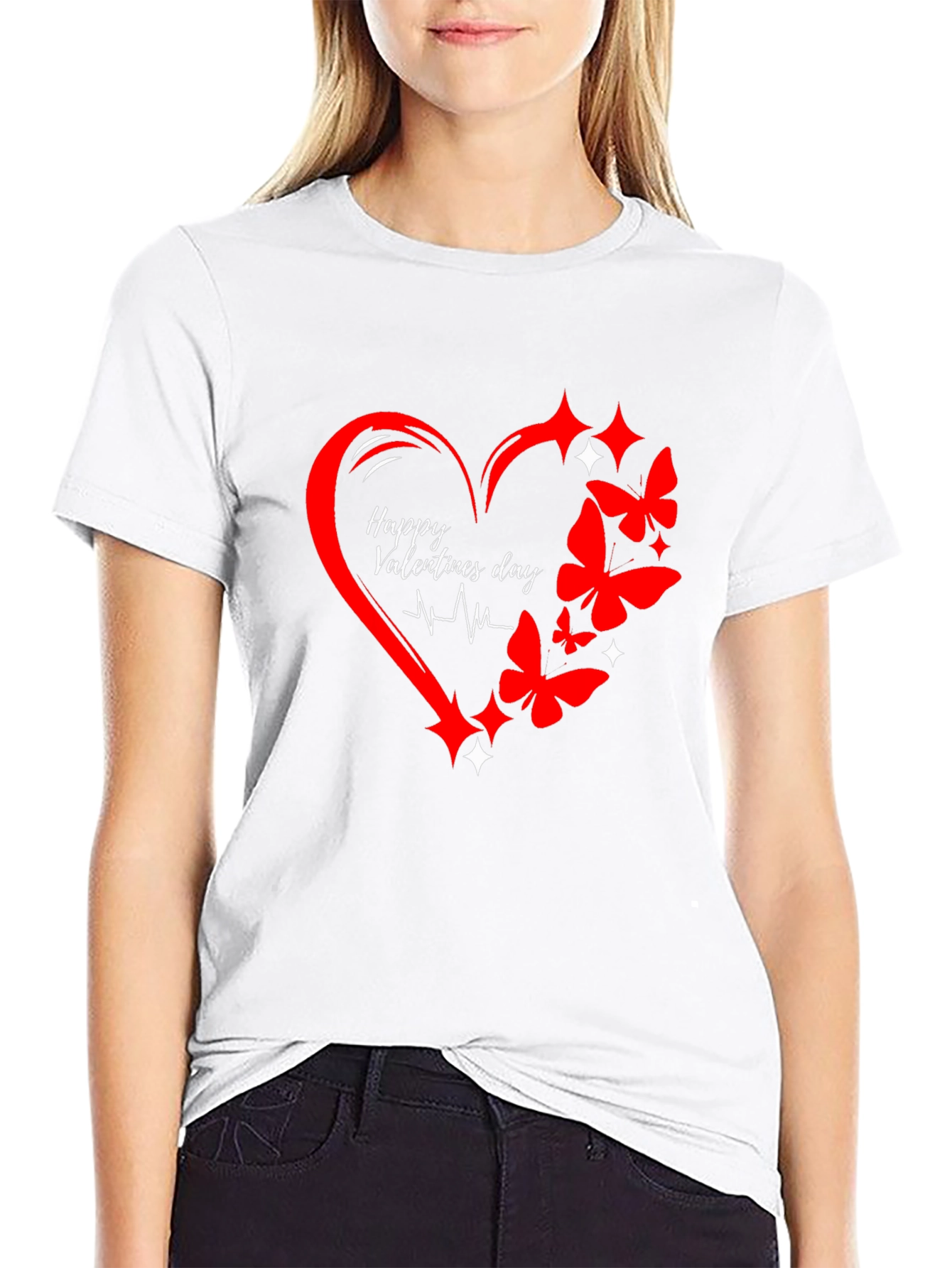 Happy Valentines Day Heart Graphic Tee