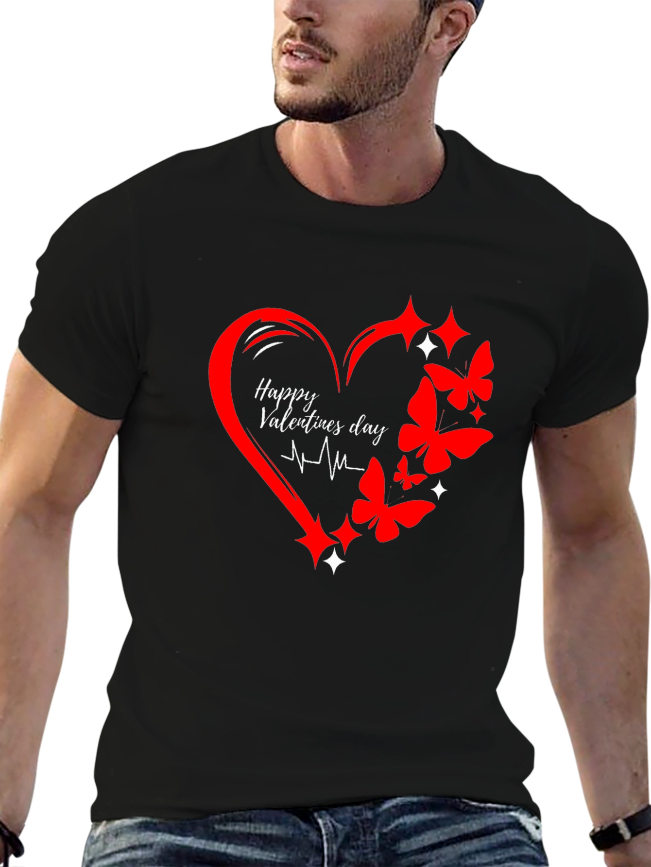 Happy Valentines Day Heart Graphic Tee