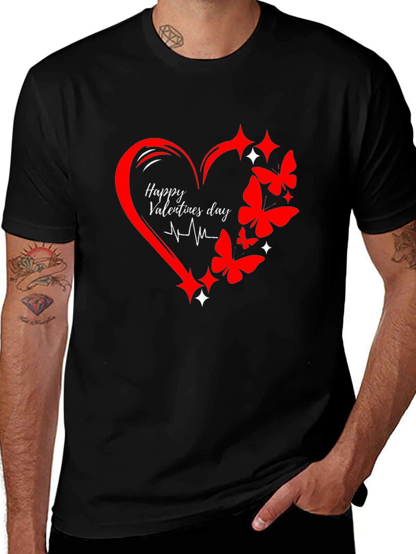 Happy Valentines Day Heart Graphic Tee