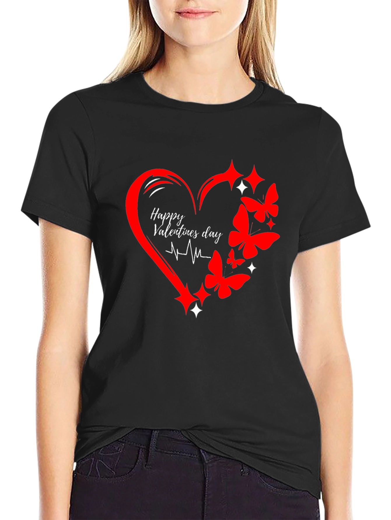 Happy Valentines Day Heart Graphic Tee