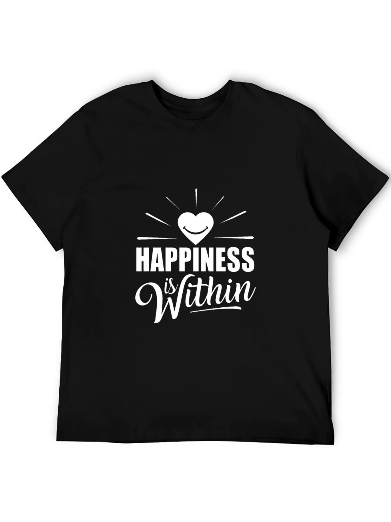 Happiness Within Black T-Shirt