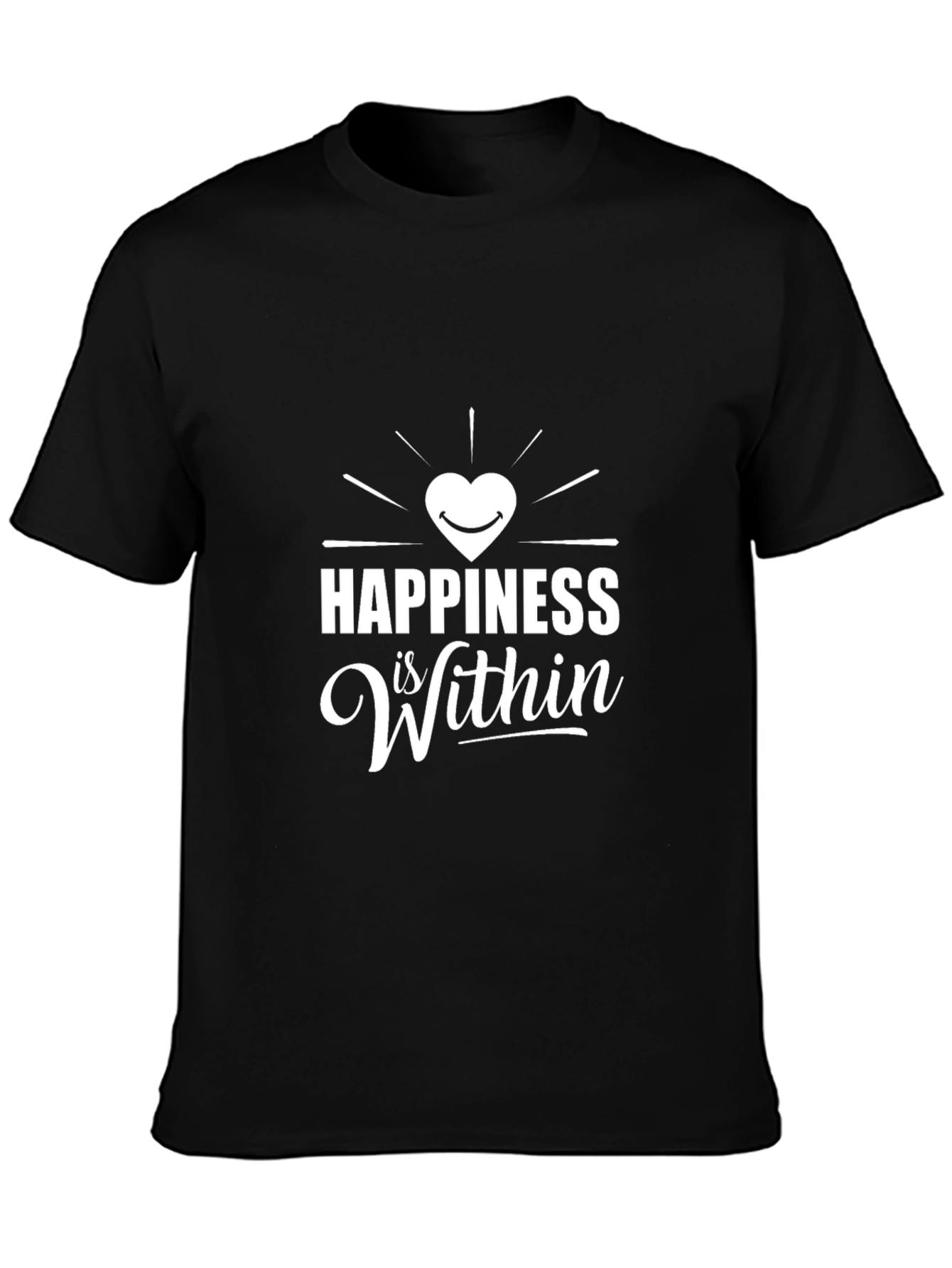 Happiness Within Black T-Shirt