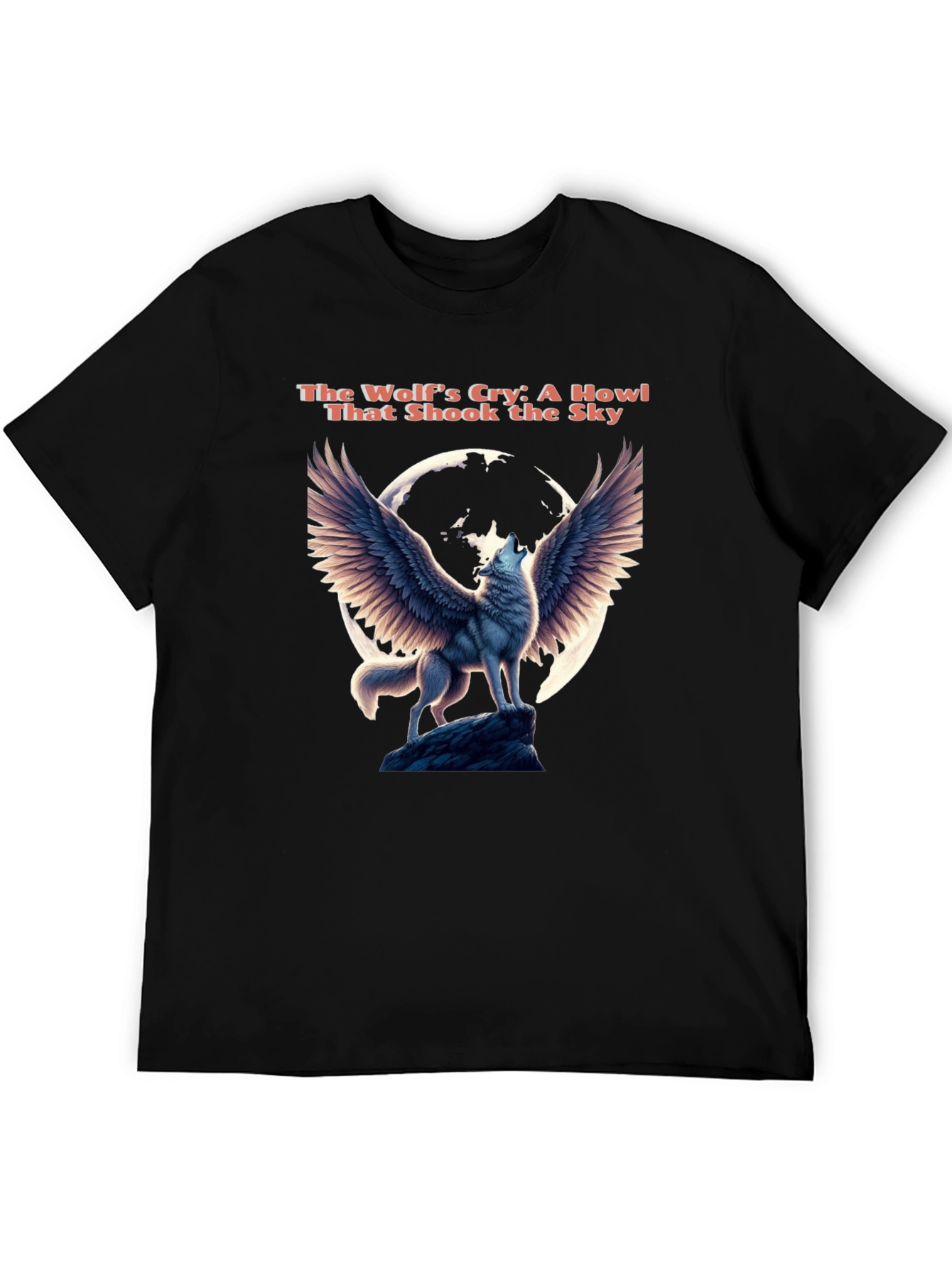 Winged Wolf Howl Graphic Tee