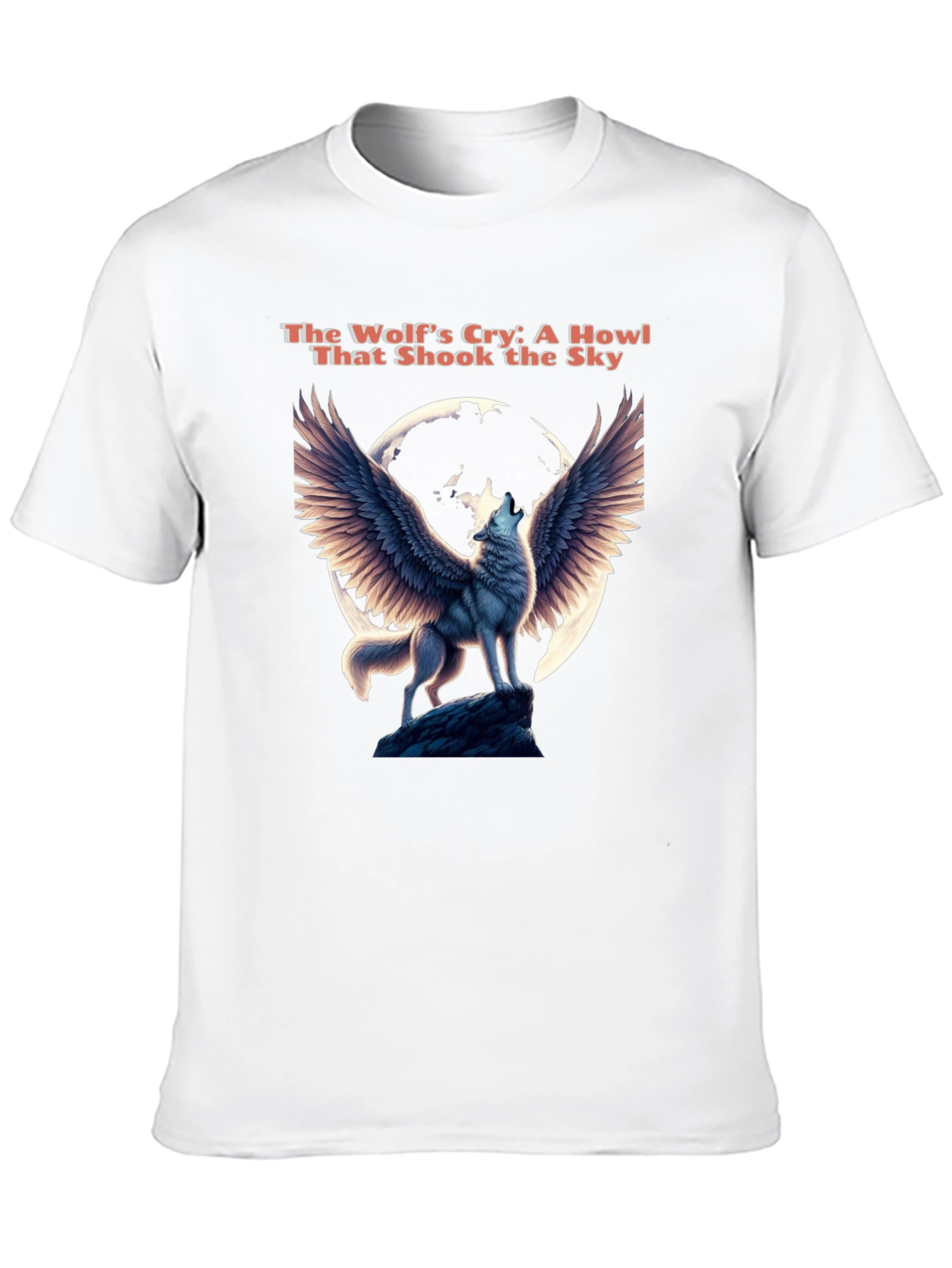 Winged Wolf Howl Graphic Tee