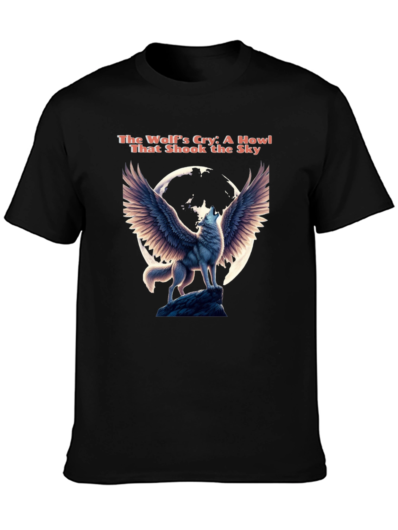 Winged Wolf Howl Graphic Tee