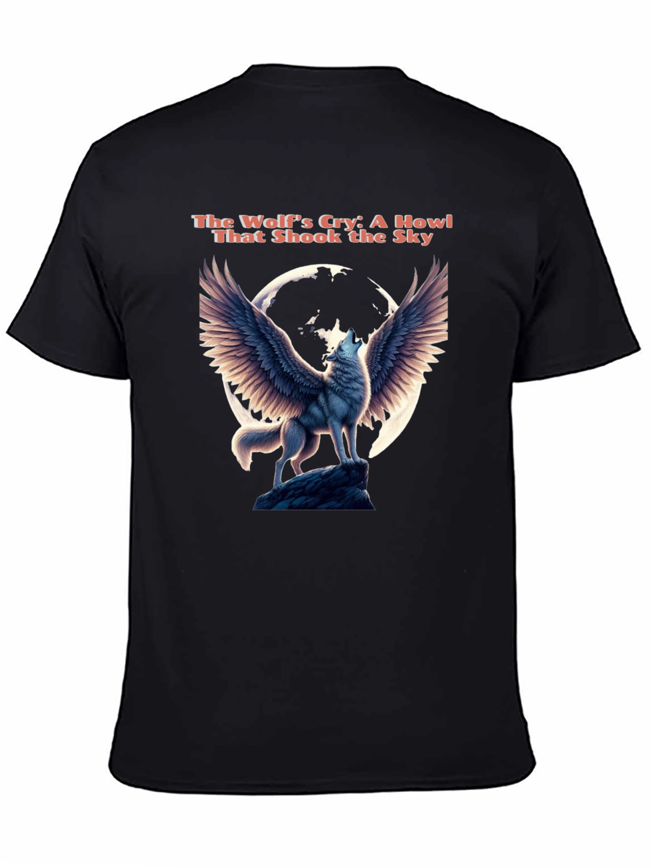 Winged Wolf Howl Graphic Tee