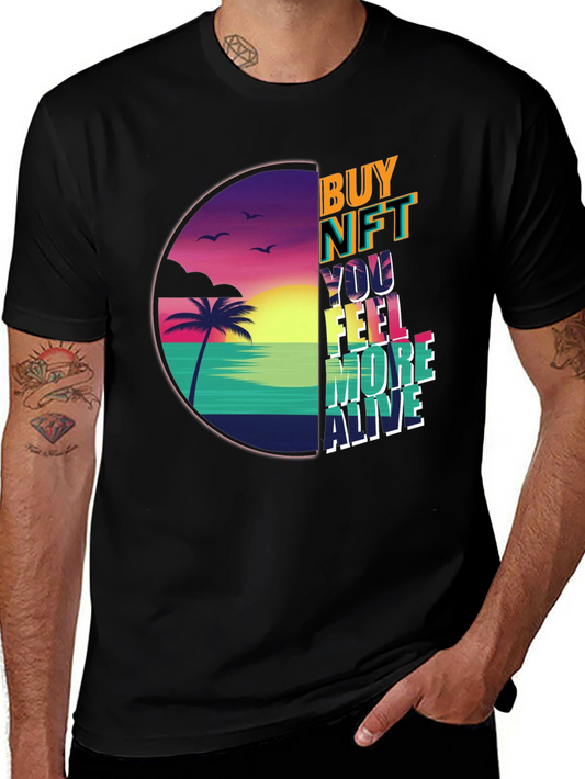 Buy NFT T-Shirt: Beach Vibes & Crypto Style