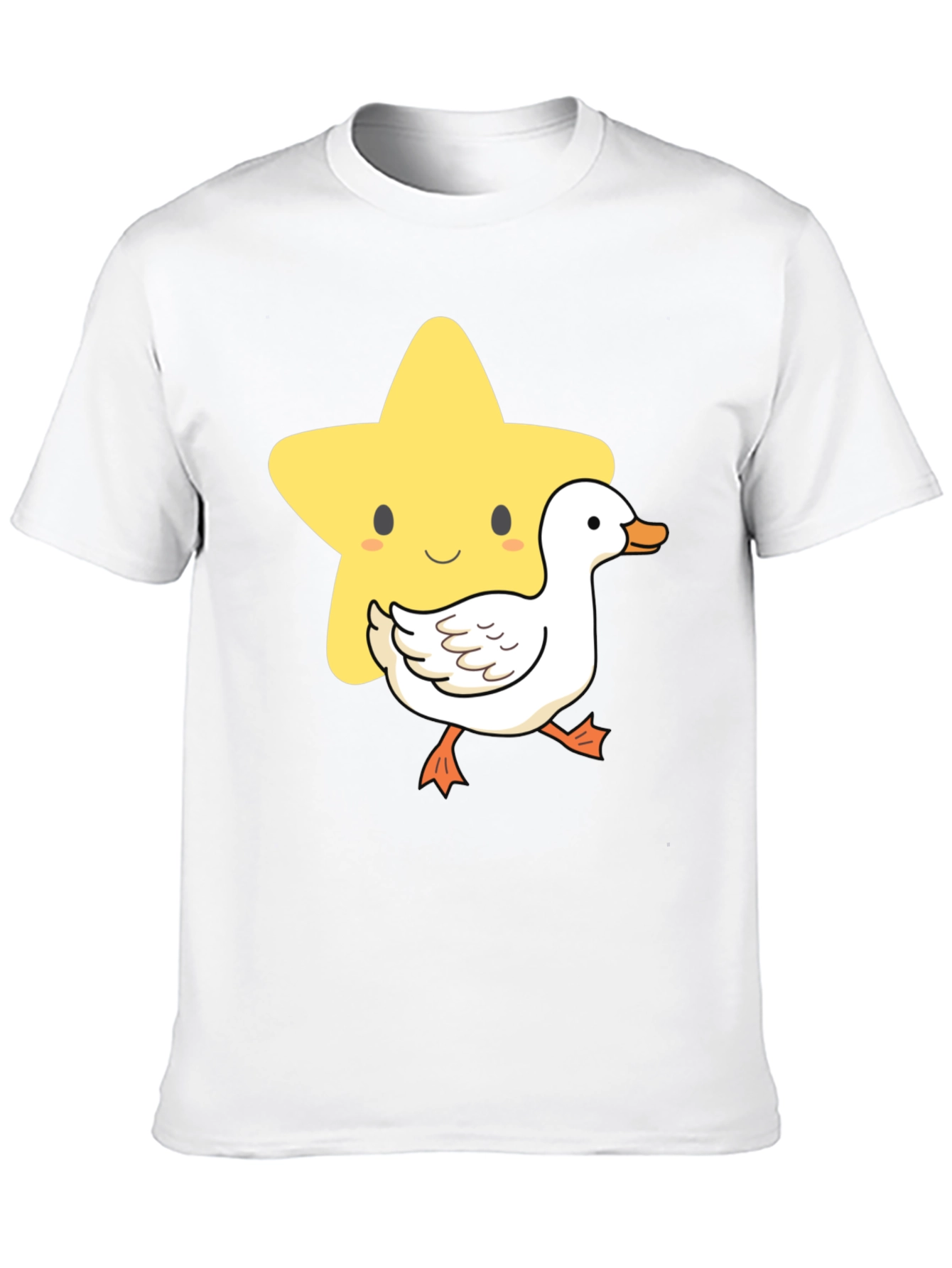 Cute Star and Duck Graphic T-Shirt