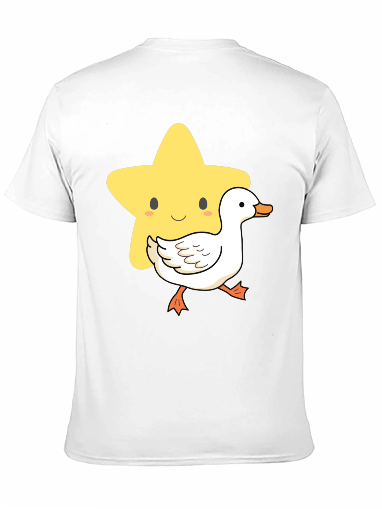 Cute Star and Duck Graphic T-Shirt