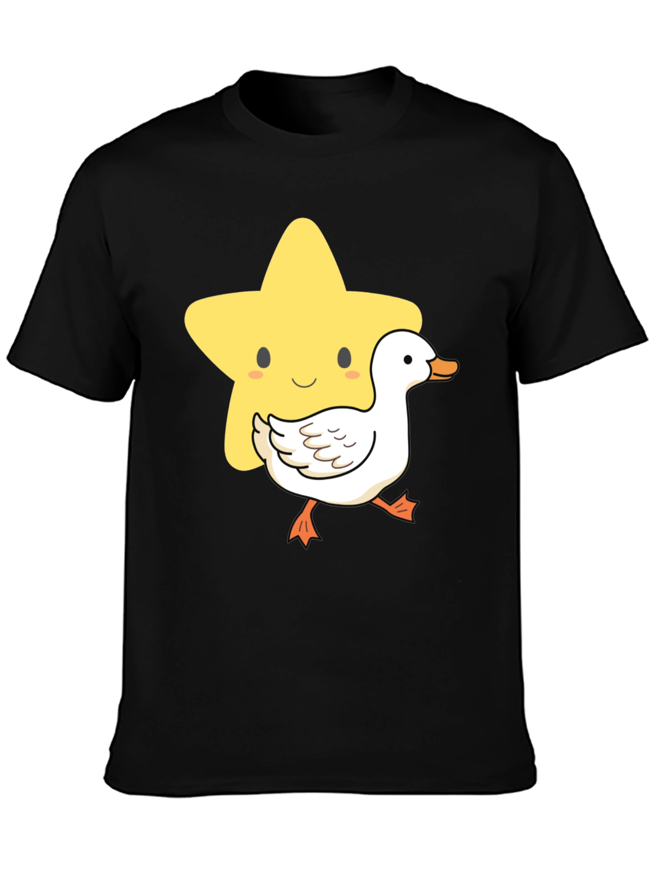 Cute Star and Duck Graphic T-Shirt