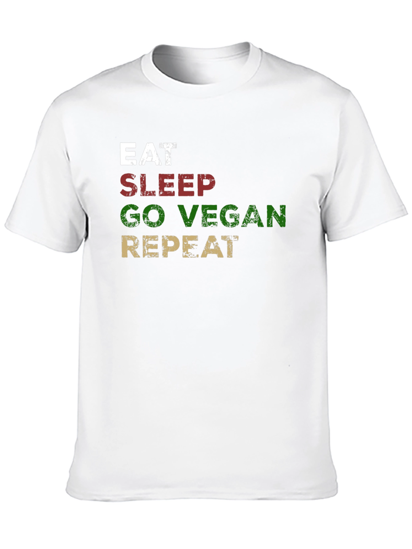 Eat Sleep Go Vegan Repeat T-Shirt