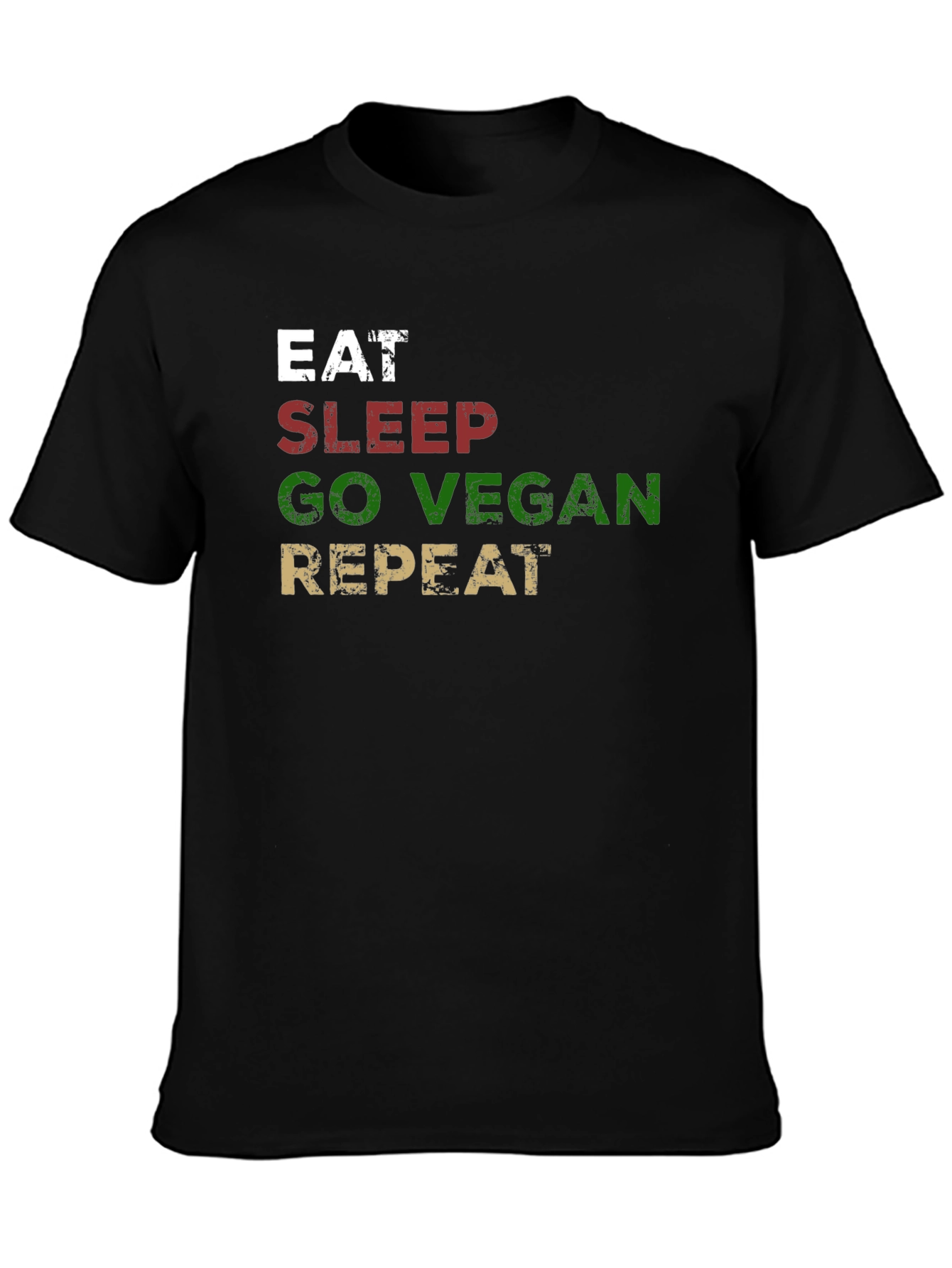 Eat Sleep Go Vegan Repeat T-Shirt