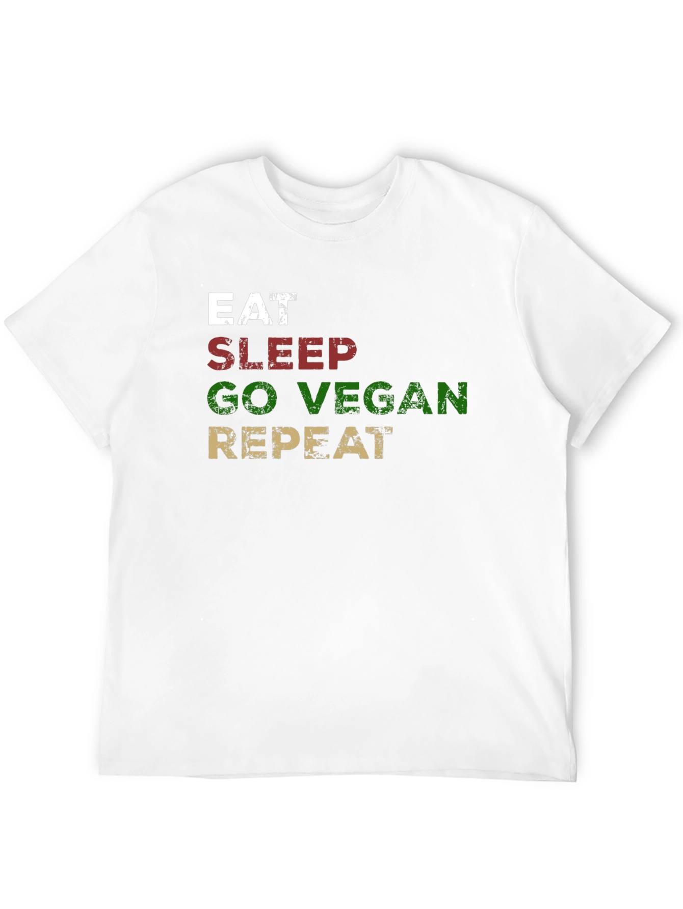 Eat Sleep Go Vegan Repeat T-Shirt