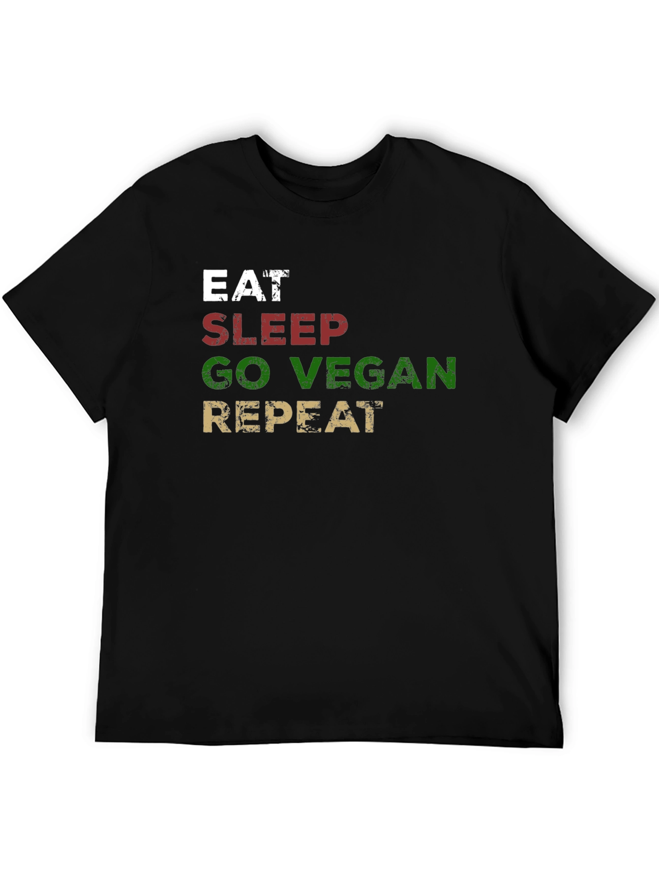 Eat Sleep Go Vegan Repeat T-Shirt