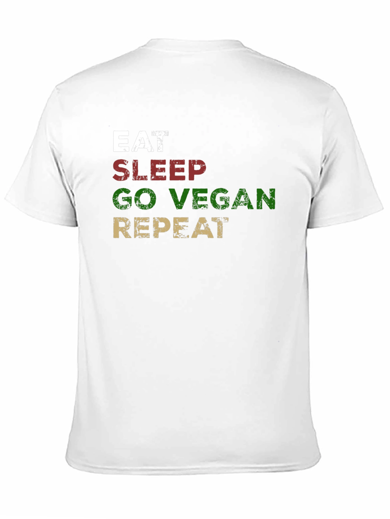 Eat Sleep Go Vegan Repeat T-Shirt