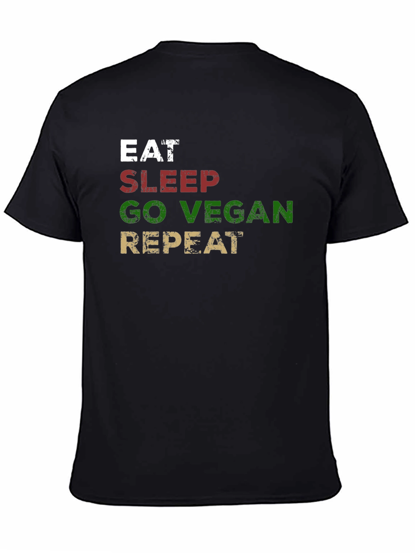 Eat Sleep Go Vegan Repeat T-Shirt