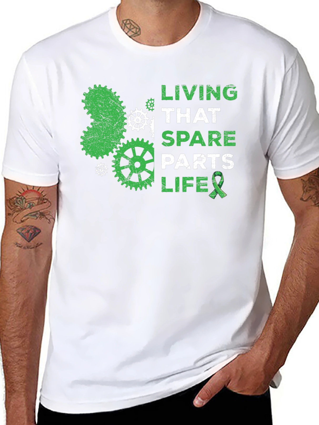 Spare Parts Life T-Shirt - Green Ribbon Awareness