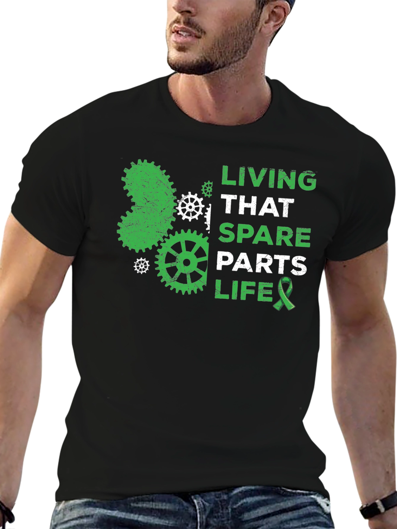 Spare Parts Life T-Shirt - Green Ribbon Awareness