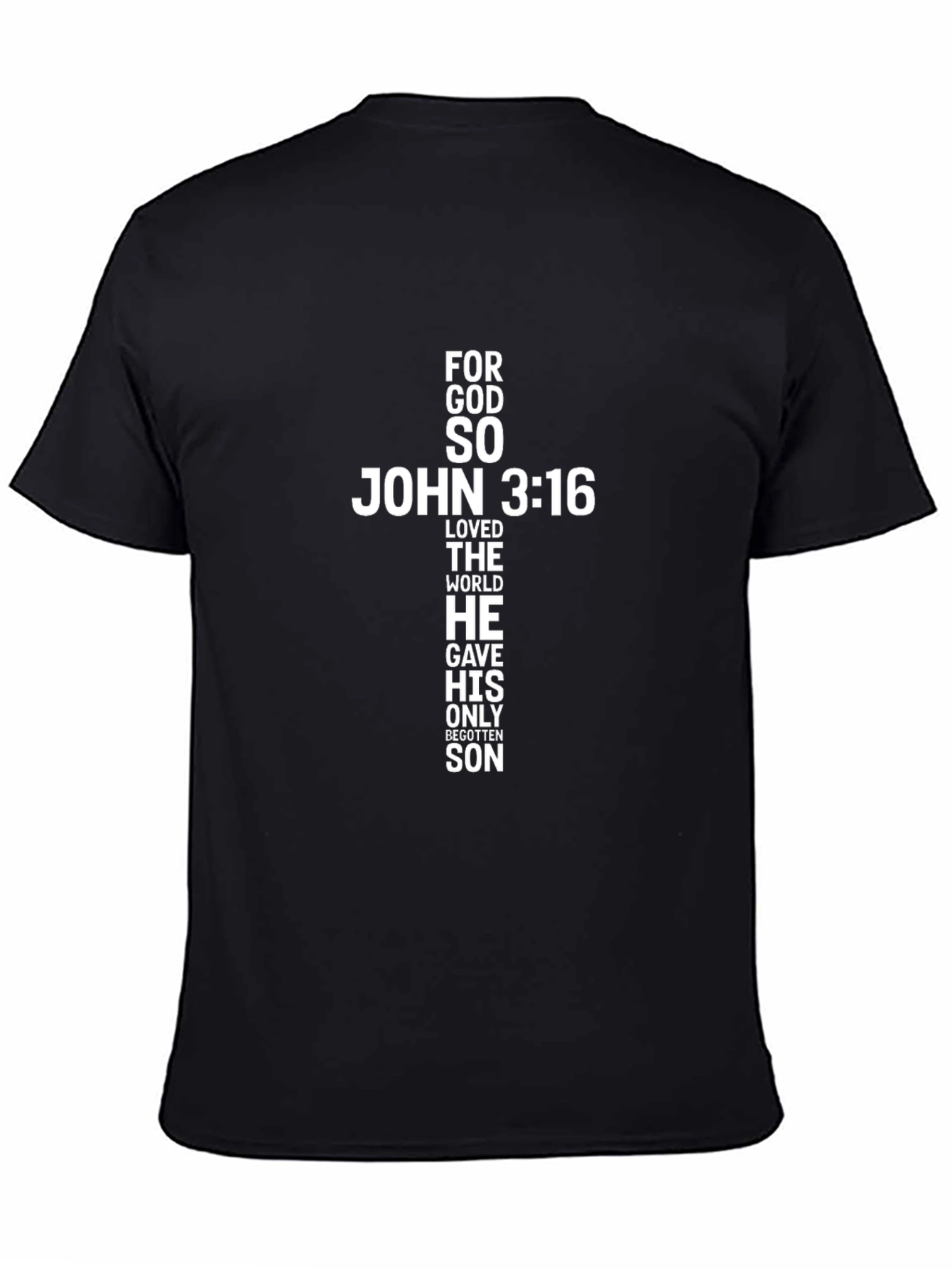 John 3:16 Graphic Tee - Black
