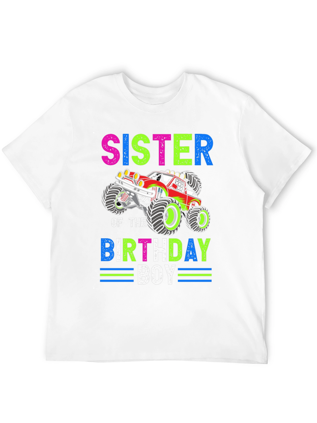 Sister of the Birthday Boy Monster Truck T-Shirt