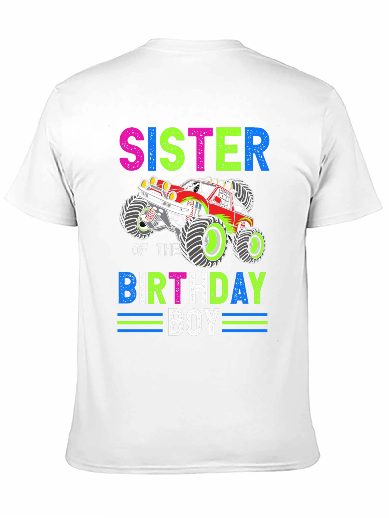 Sister of the Birthday Boy Monster Truck T-Shirt