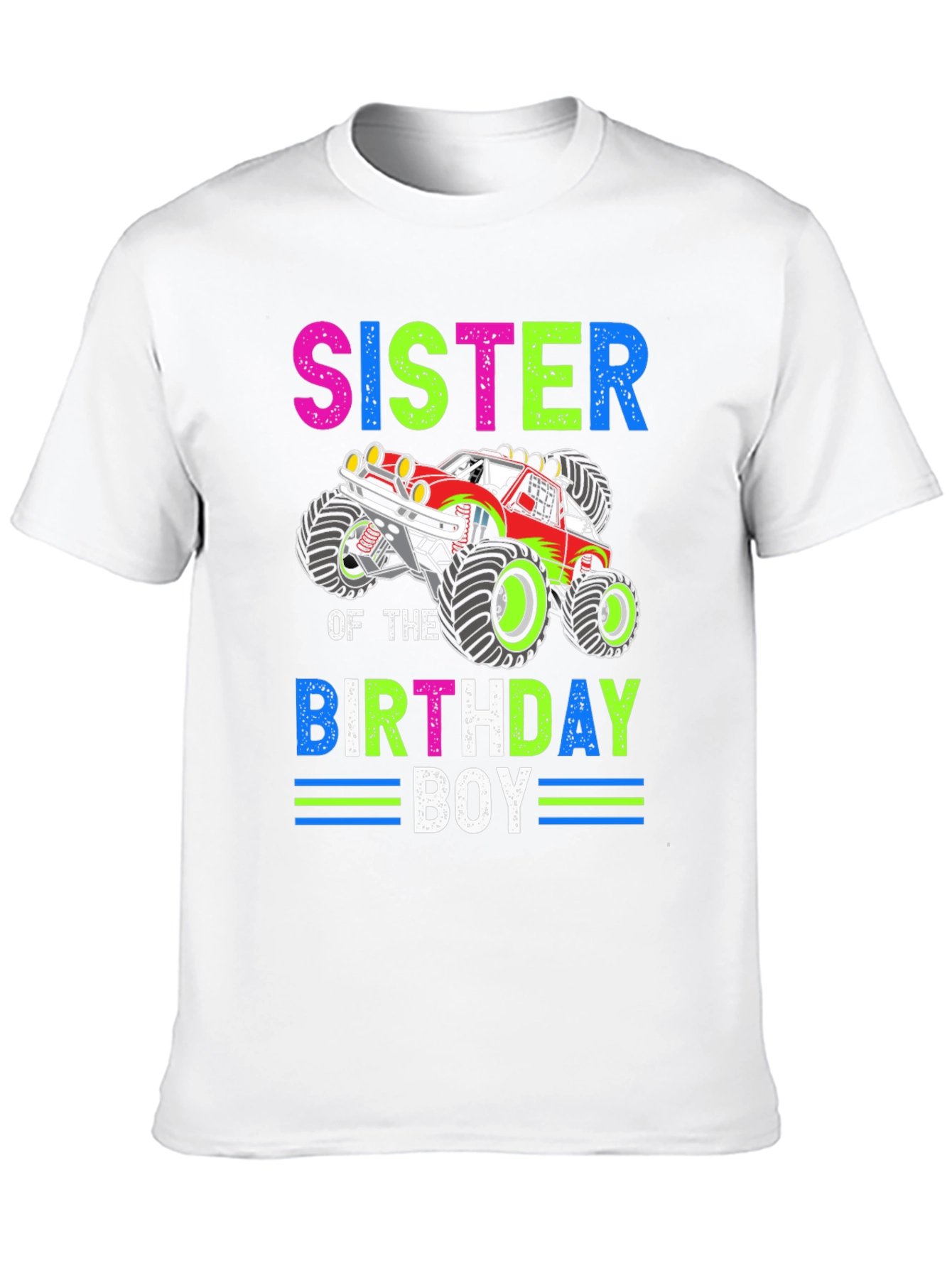 Sister of the Birthday Boy Monster Truck T-Shirt