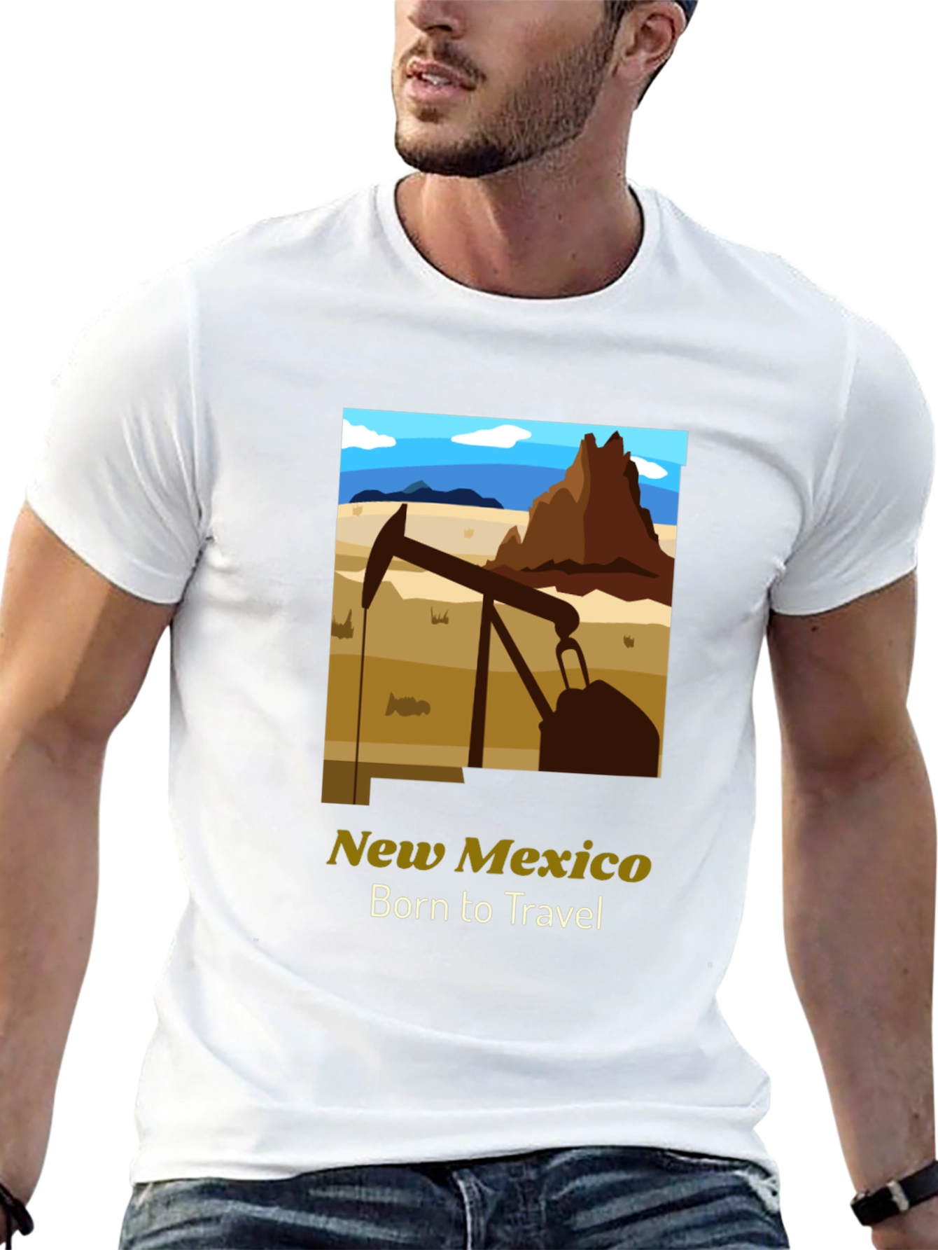 New Mexico Born to Travel Graphic T-Shirt