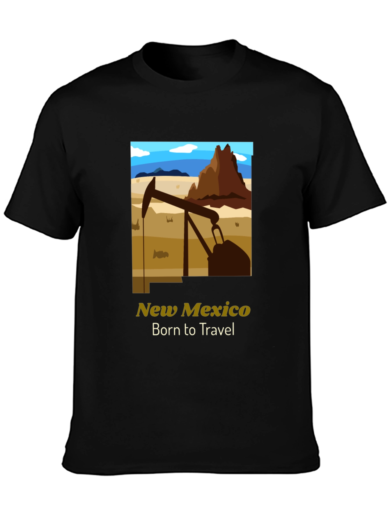 New Mexico Born to Travel Graphic T-Shirt