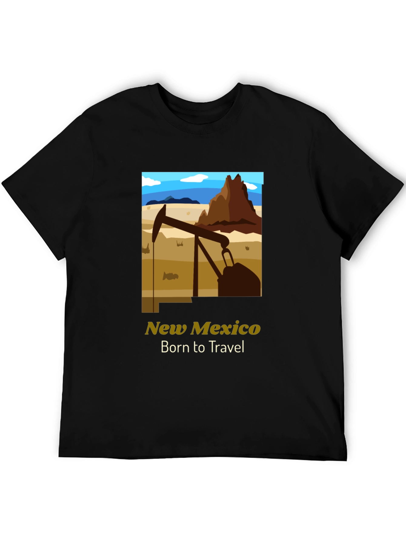 New Mexico Born to Travel Graphic T-Shirt