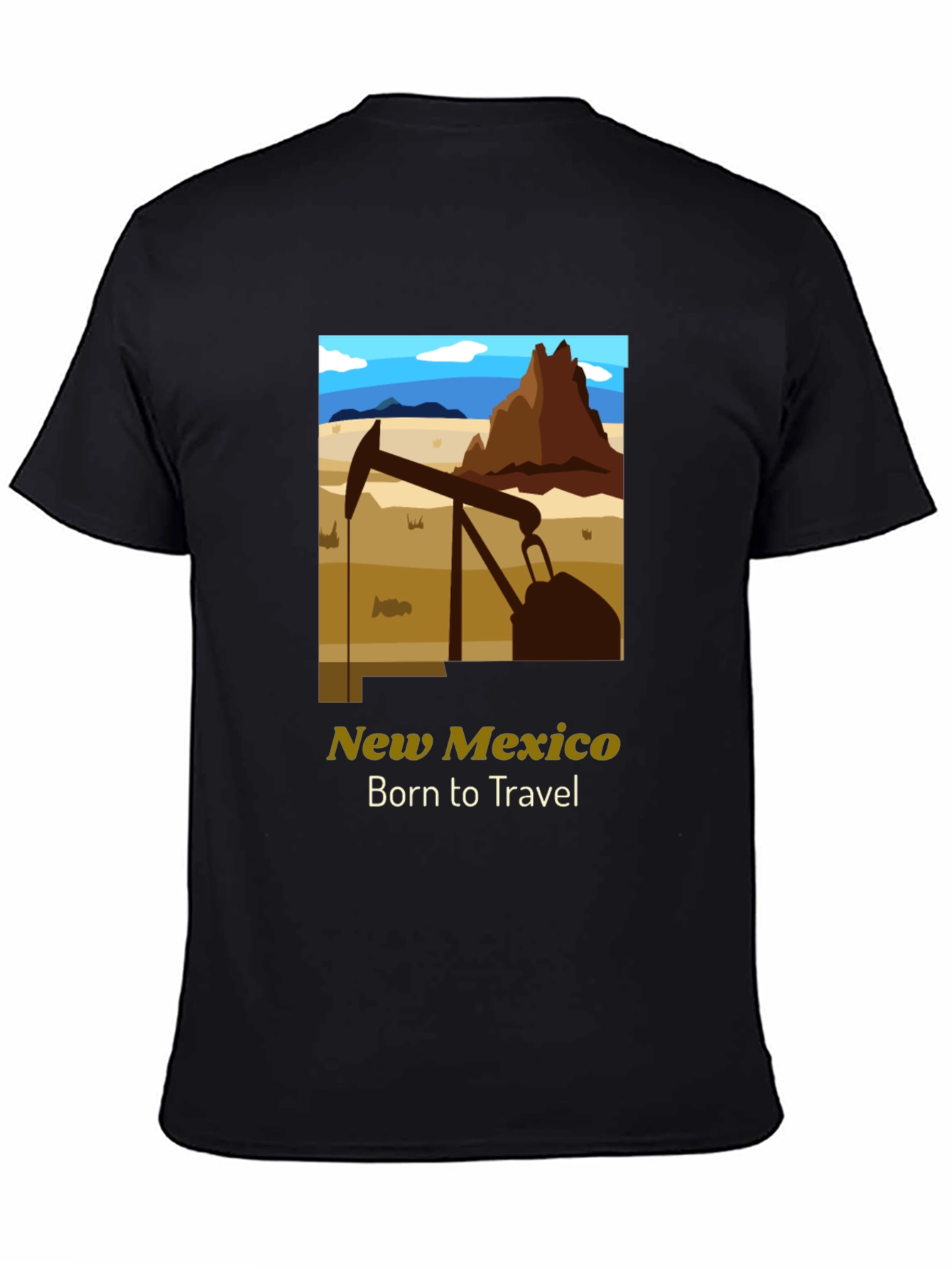 New Mexico Born to Travel Graphic T-Shirt