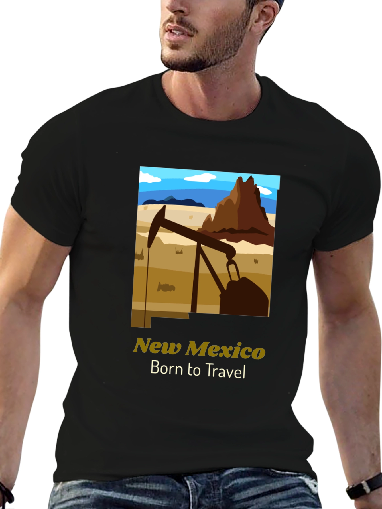 New Mexico Born to Travel Graphic T-Shirt