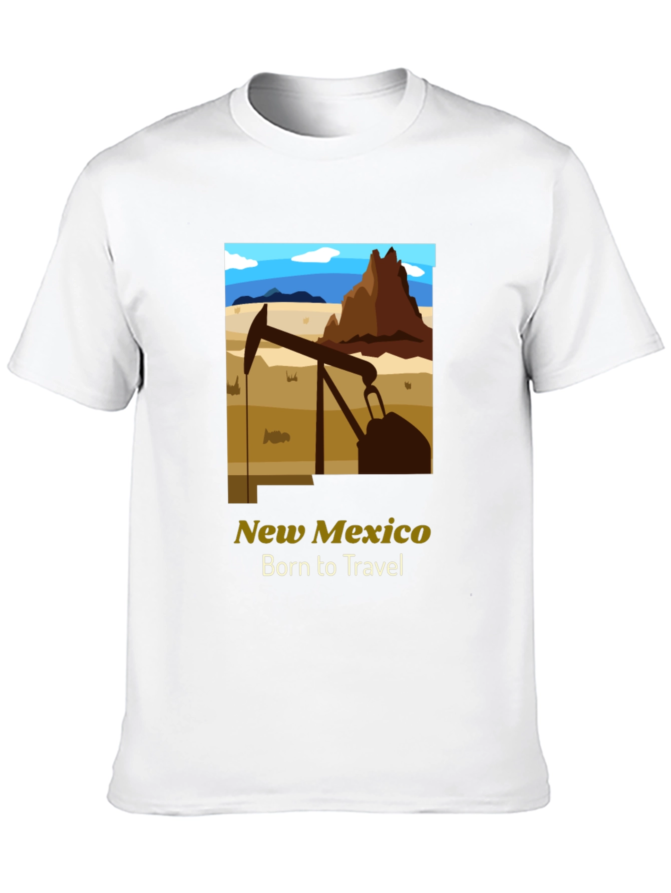 New Mexico Born to Travel Graphic T-Shirt