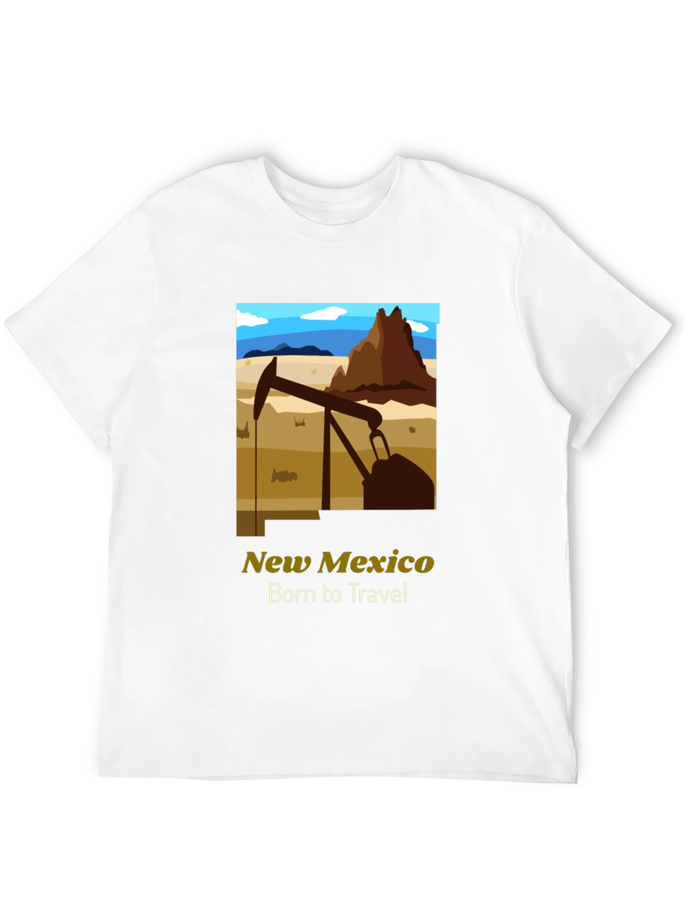 New Mexico Born to Travel Graphic T-Shirt