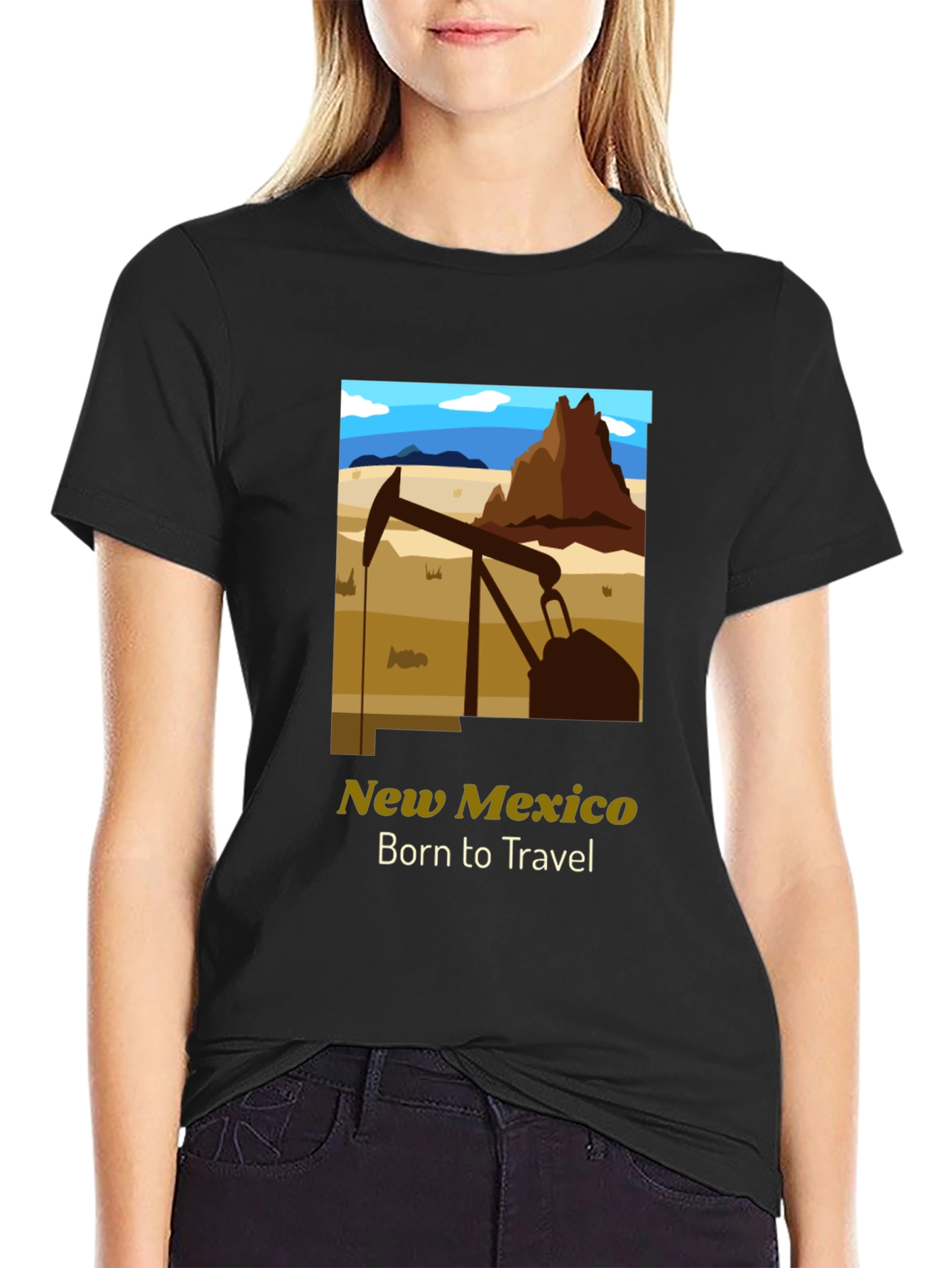 New Mexico Born to Travel Graphic T-Shirt
