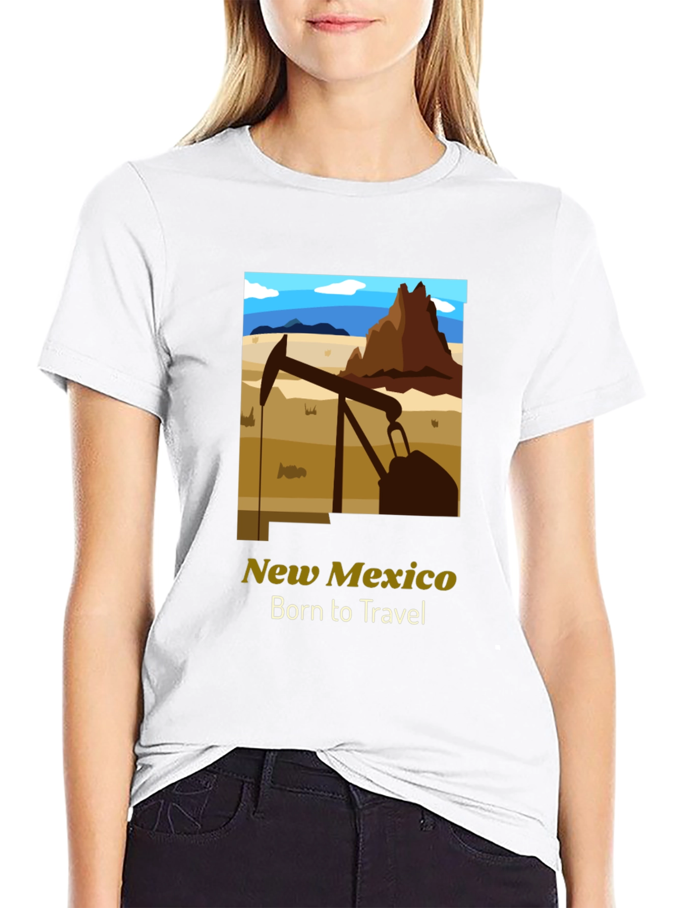 New Mexico Born to Travel Graphic T-Shirt