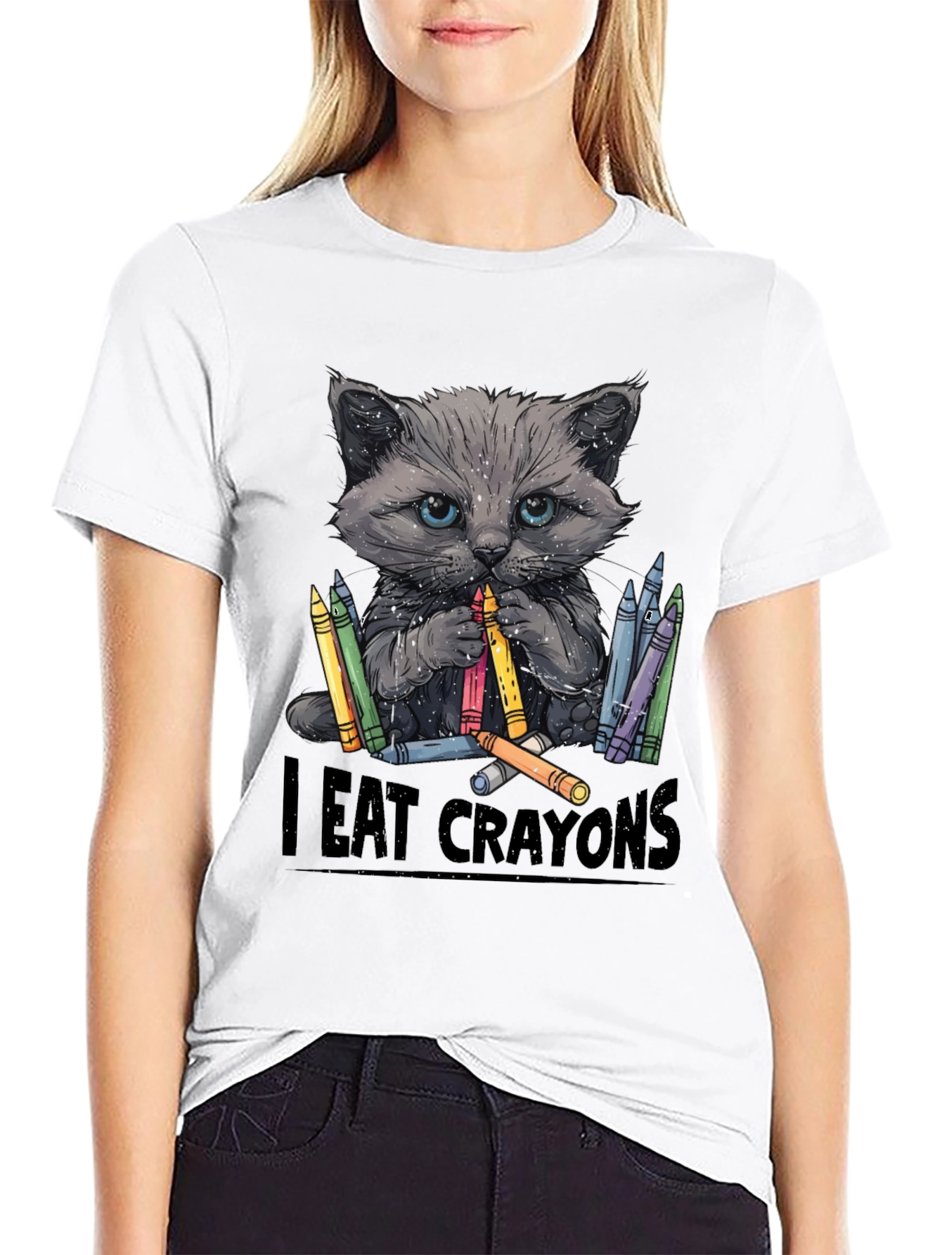 I Eat Crayons Cat T-Shirt